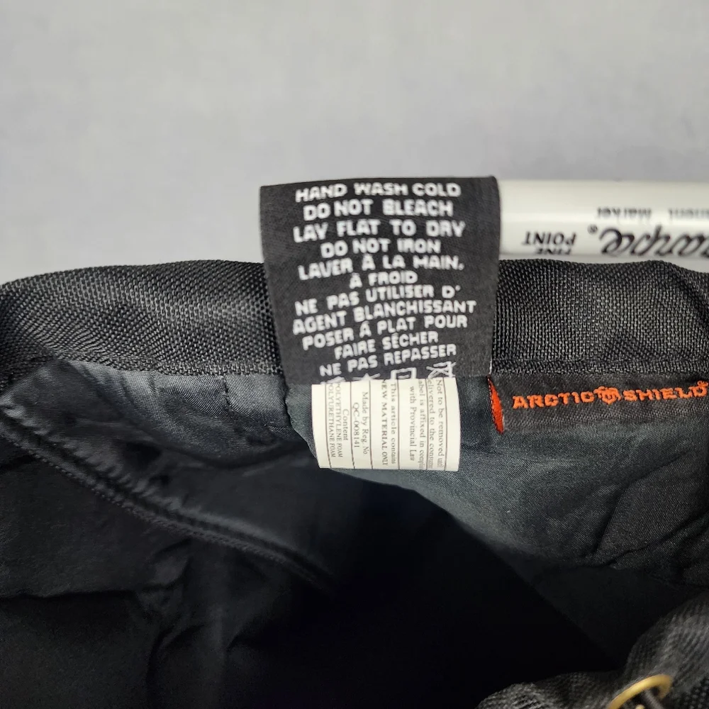 Arctic Shield Black Boot Liners Large 10-11 Orange Detail Zip Up Back